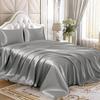 100% Mulberry Silk Bedding Set Solid Color Natural Silk Duvet Cover Set Twin King Queen Size Bed 3pcs/4pcs/5pcs Bed Sheet Set
