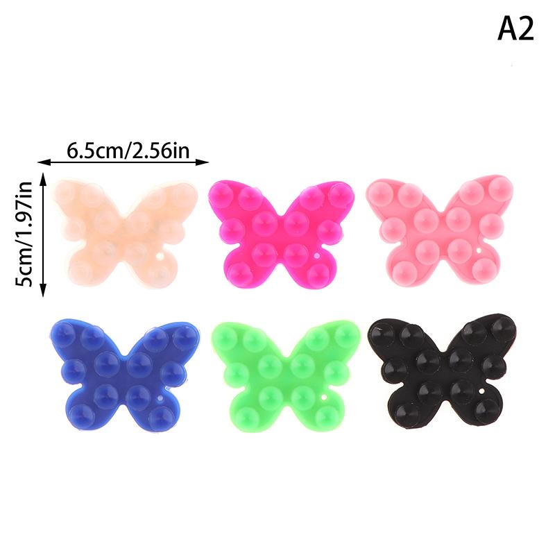 

1 шт. силиконовая накладка в форме бабочки для мобильного телефона с присоской, клейкая силиконовая фиксированная присоска