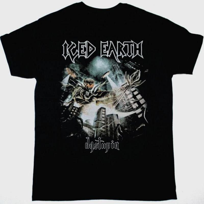 ICED EARTH DYSTOPIA WORLD TOUR 2011-2012 Black Men S-234XL T-shirt M312 L