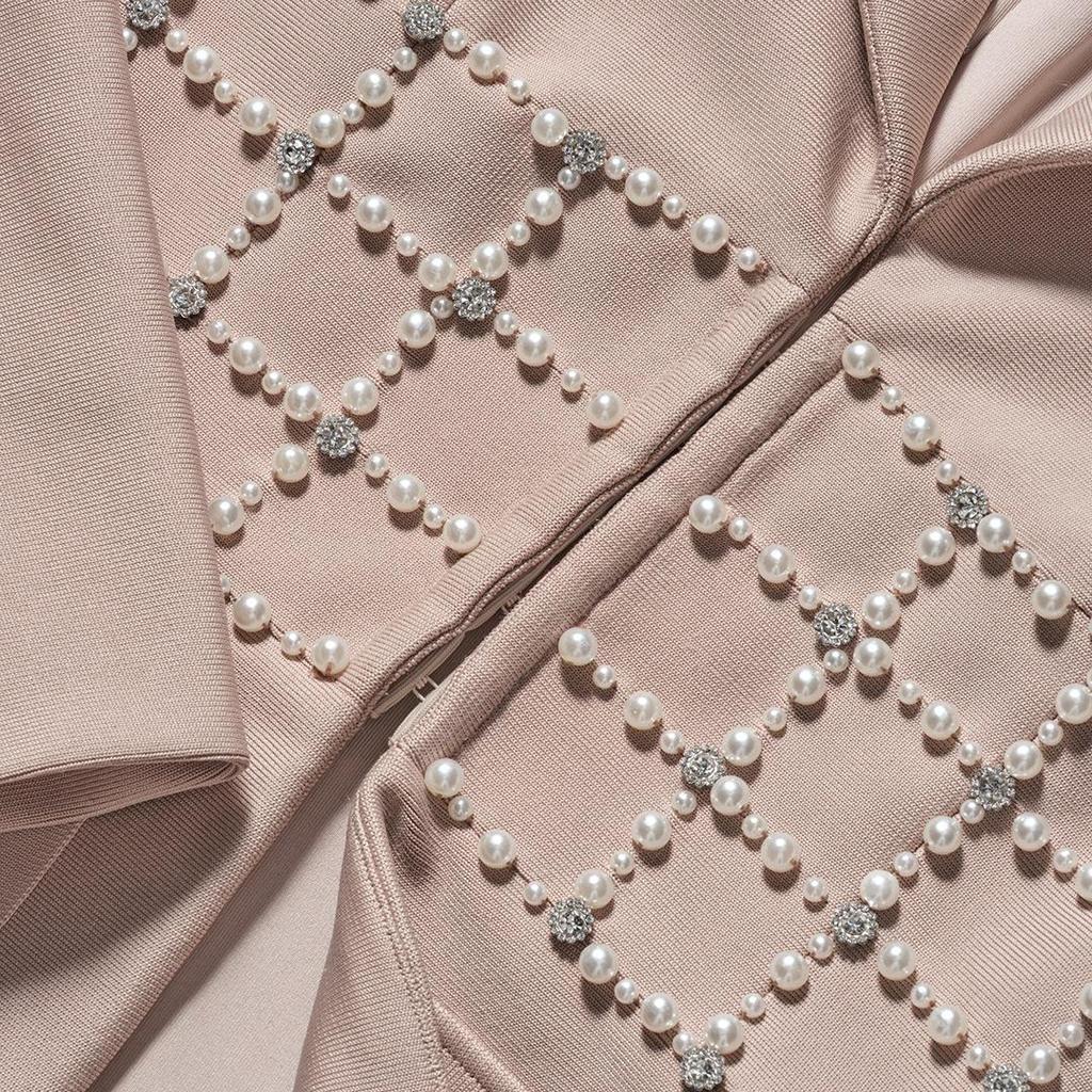 Elegant European & American Rhinestone Beaded Waist-Cinching Women's Suit Coat
