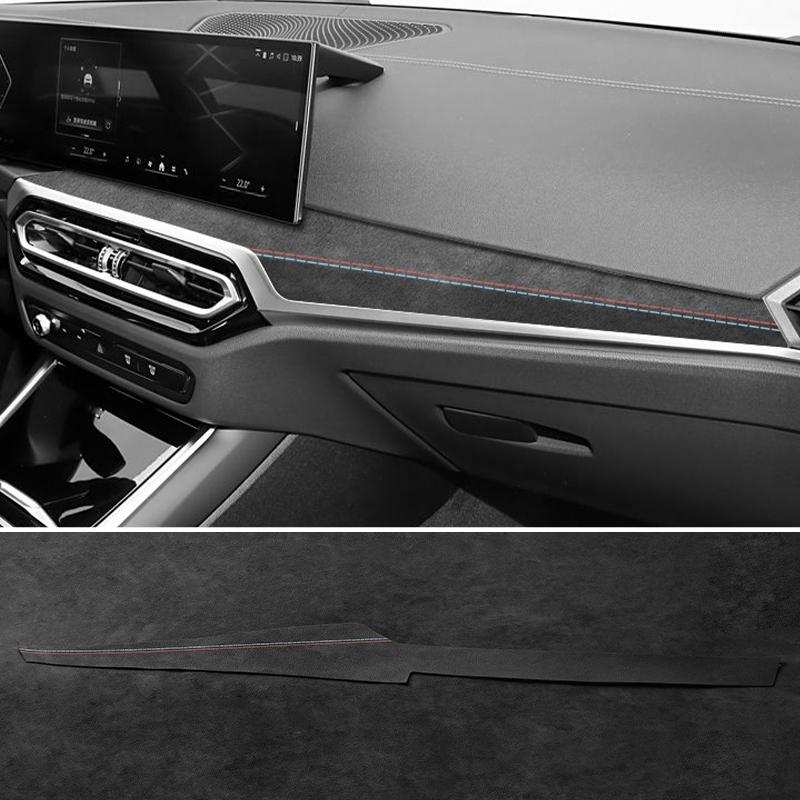 For BMW Two-gate G42 3er I3 G20 G28 4er I4 G23 Center Console Dashboard Trim Sticker Made of Alcantara Car Interior Accessories