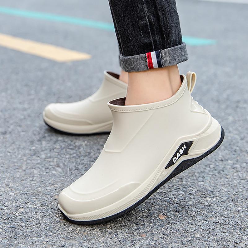 Bottes de pluie, chaussures pour homme, imperméables et résistantes à la pluie, bottes de pluie courtes et mi-longues, bottes d'eau, chaussures de travail en caoutchouc