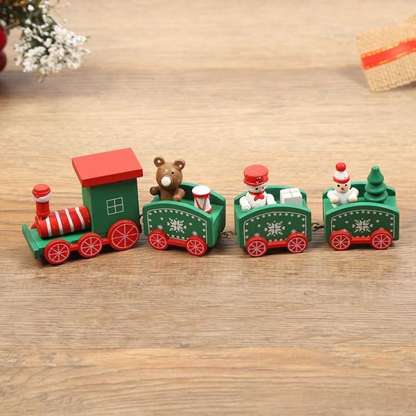 Joutière Christmas prop decoration, Chick-bok train, green