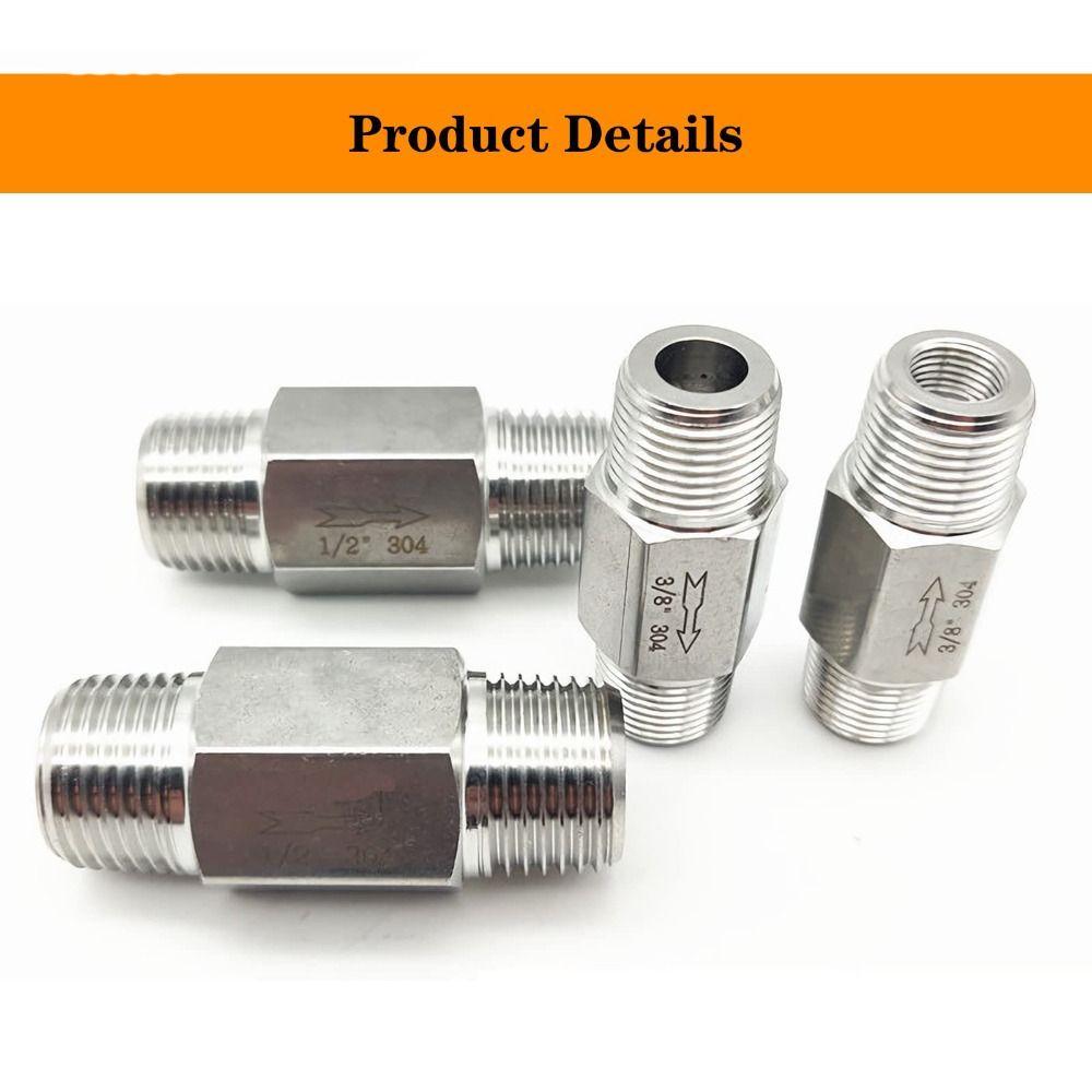 304 Edelstahl Einwegventil 1/4 Zoll NPT Rückschlagventil Langlebiges Rückschlagventil Öl Wasser Gas