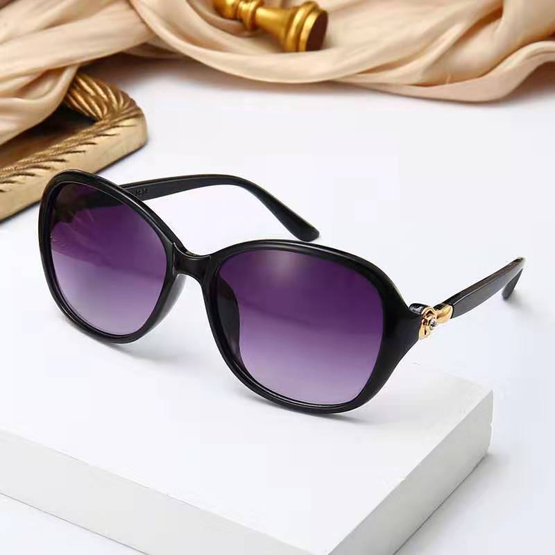 Sunglasses Women'S High-End Sense Diamond-Encrusted Sunglasses Shading Summer Korean Tide Fashion Elegant Stall Retro Big