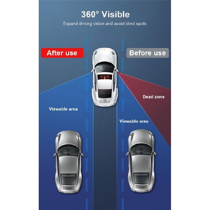 Car Side Blind Spot Rear Mirror HD Glass For Parking Auxiliary Rearview Stick On