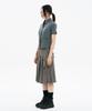 Hanahi Low Pocket Pleated Skirt Gray