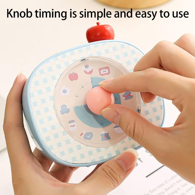 Portable Visual Rotating Timer Quiet Count Down Clock For Study Kitchen Cooking Use Time Management Device