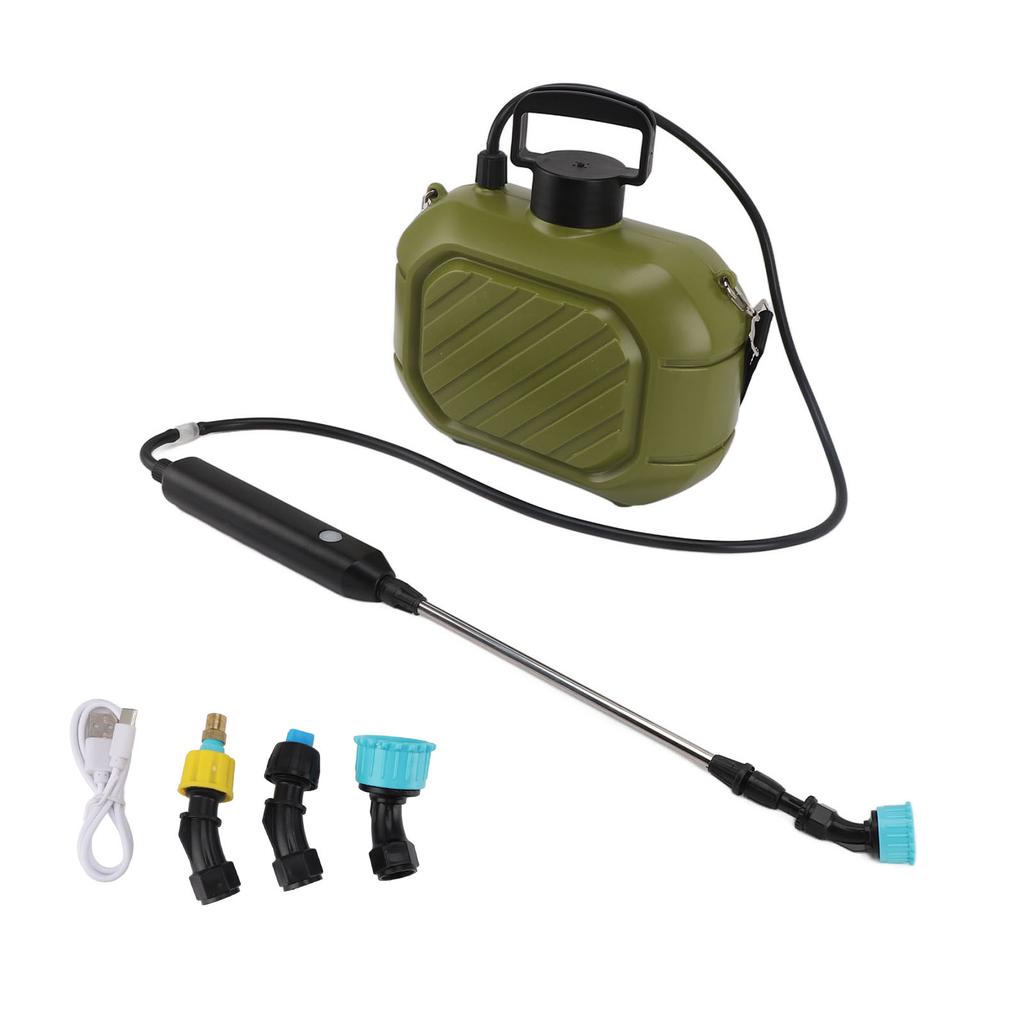Battery Powered Sprayer 5L Rechargeable Portable Electric Garden Sprayer with Telescopic Wand and Shoulder Strap for Home Lawn