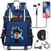 Dragon Ball USB Goku Rucksack für Teenager Schüler Jungen Mädchen Lässiger Tagesrucksack mit großer Kapazität für Reisen
