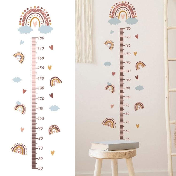 Rainbow Growth Chart for Kid Wall Stickers Nurserys Room Decorations for Bedroom