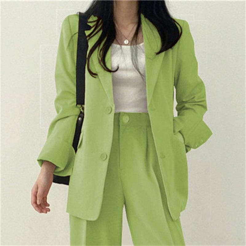 Fall Fashion Long Sleeve Blazer Mujer Pant Sets Blazers Women Casual Womens Two Piece Outfit Set Suits Outwear