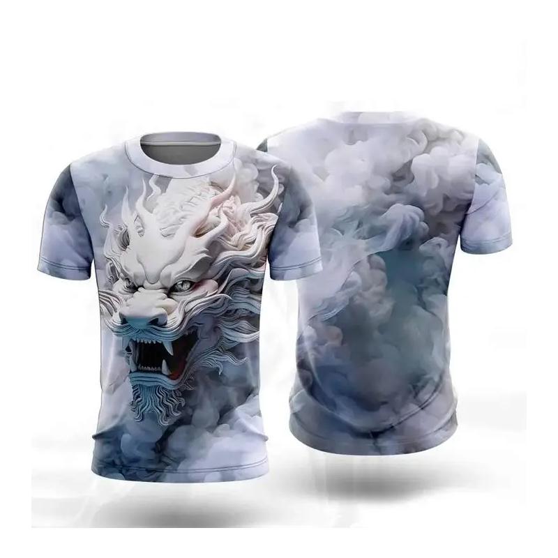 Dragon T-Shirts Tiger 3D Printed Mens T-shirt Streetwear Men Women Casual Fashion Oversized Short Sleeve T Shirt