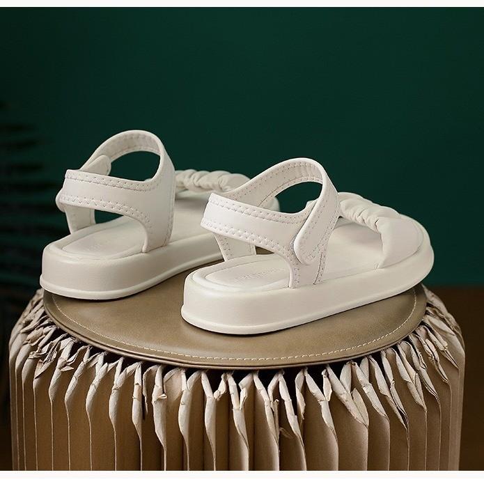 Сандалии на толстой подошве, римские сандалии на плоской подошве 33 абрикосовый