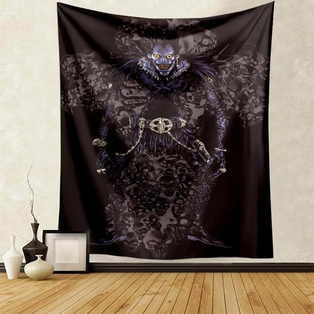 VIKAMA Death Note Misa Amane Tapestry Anime Dark Print Anime Fan Bedroom Dorm Background Decoration Tapestry