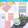 2 Pack Golf Ball Chocolate Molds 32 Cavities Golf Ball Sports Silicone Ice Cube Molds Golf Bags Shirts Golfer Shapes Mould for Chocolate Candy