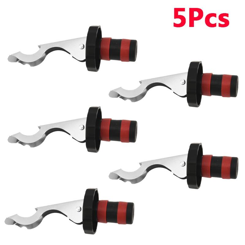 1/5 st Vinstopp Försegling Champagne Öl Kapsyl Öl Korkplugg Vinbevarare Kapsyler Vakuum Fräschhållning Vinflaska Plugg Barutrustning