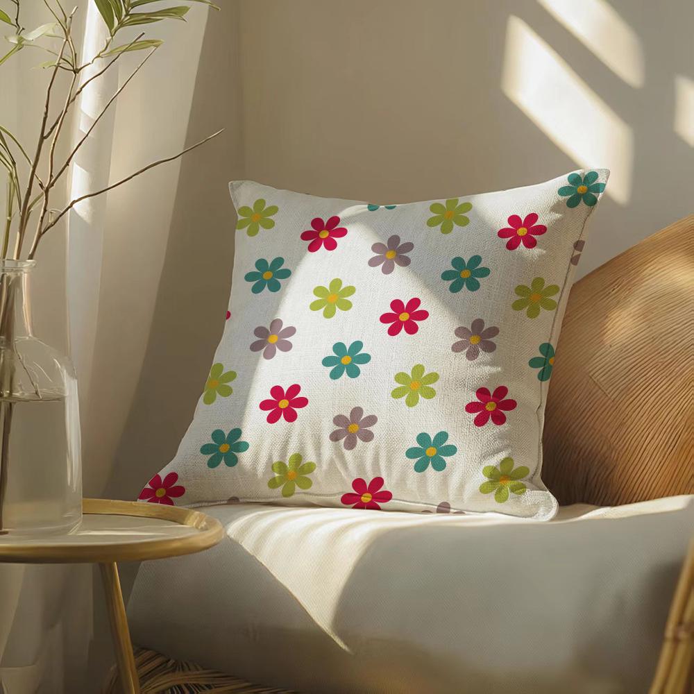 Springandsummerfloral Pillow Case Pillowcase, Double-Sided Printed, Sofa Cushion, Bedroom Headboard