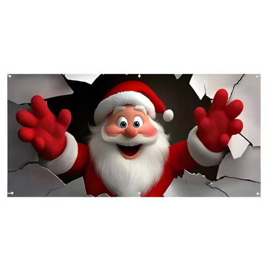 Christmas Background Cloth 480x210cm Large Holiday Party Backdrop for Wall Decor Easy Install Photo Booth Prop