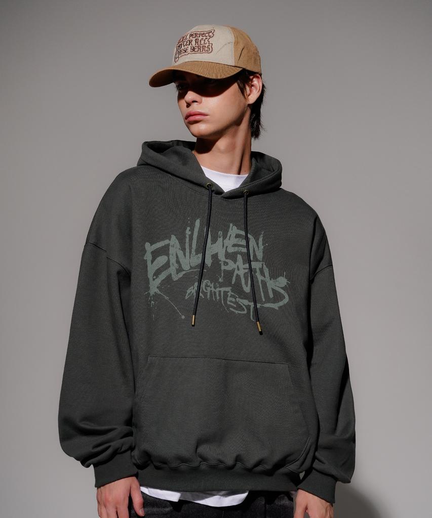 Pass Painting Heavy Cotton Hoodie Deep Grey Kmhd6831