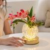 Berührungssteuerung Nachttischlampe Blume Tischlampe, 3 Farben Orchidee Nachtlicht, Wiederaufladbar Kabellos Dimmbar Künstlich Kreativ DIY Florale Leuchte LED mit