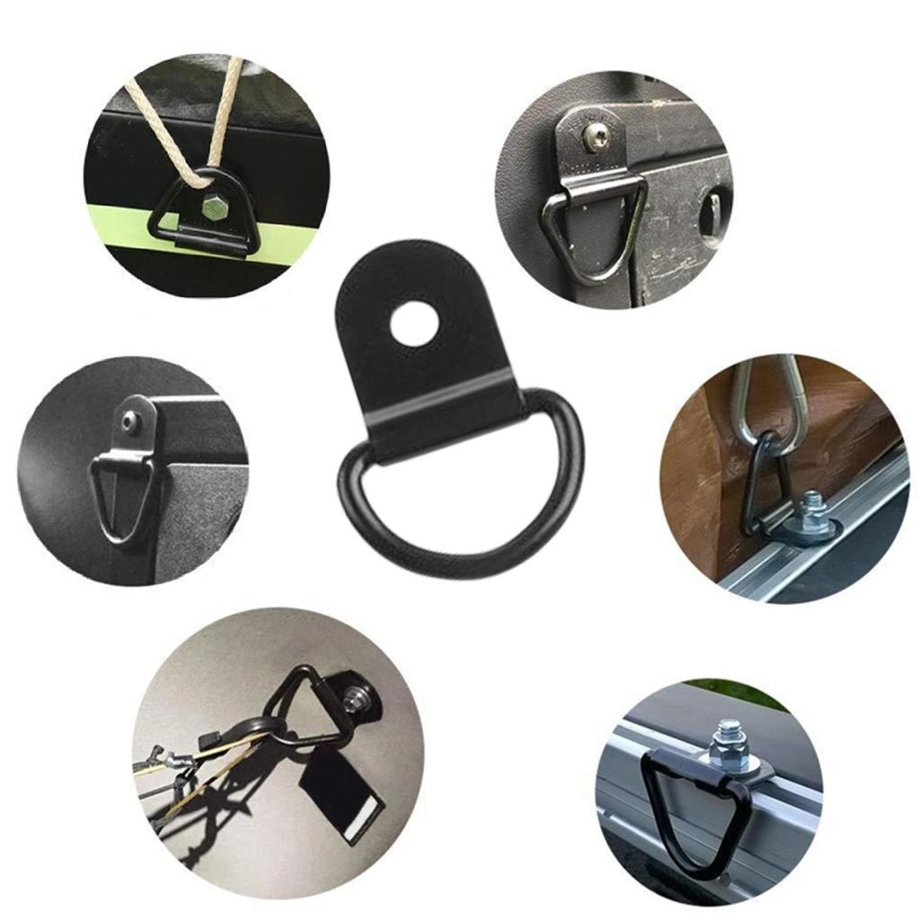 20PCS/10PCS D Shape Tie Down Anchor Rings Iron Stainless Steel Cargo Tie Down Ring for Car Truck Trailers RV Boats