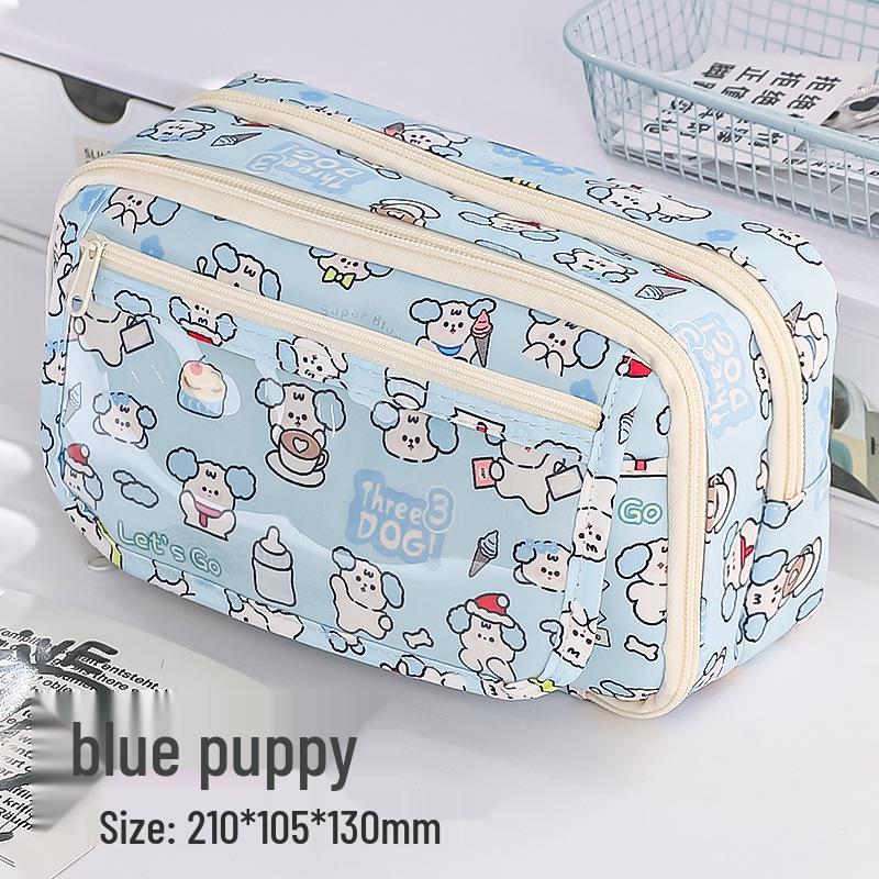 

Пенал Panda Fun New Snow Kitten - Милий прозорий клапан для шкільного приладдя