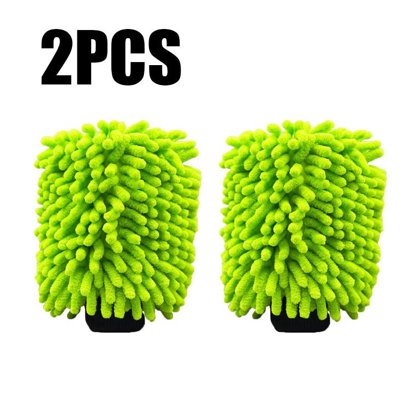 Car Cleaning Microfiber 2PCS Scratch Free and Lint Free High-quality Lint Microfiber Car Wash Gloves Auto Acessories Car Detaili