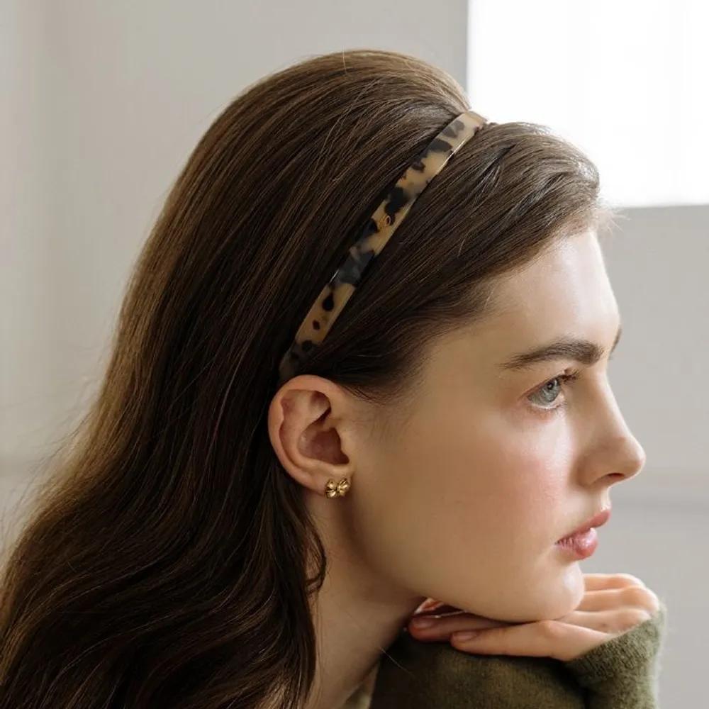 HFS005 Basic slim celluloid hairband Black