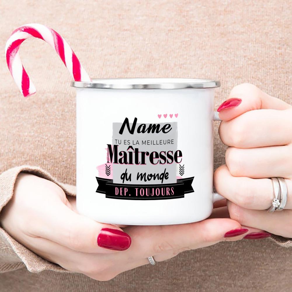 THANK YOU MISTRESS Custom Enamel Mugs School Year End Gift Surprise Gifts for Teachers Coffee Cups Drink Water Milk Cup