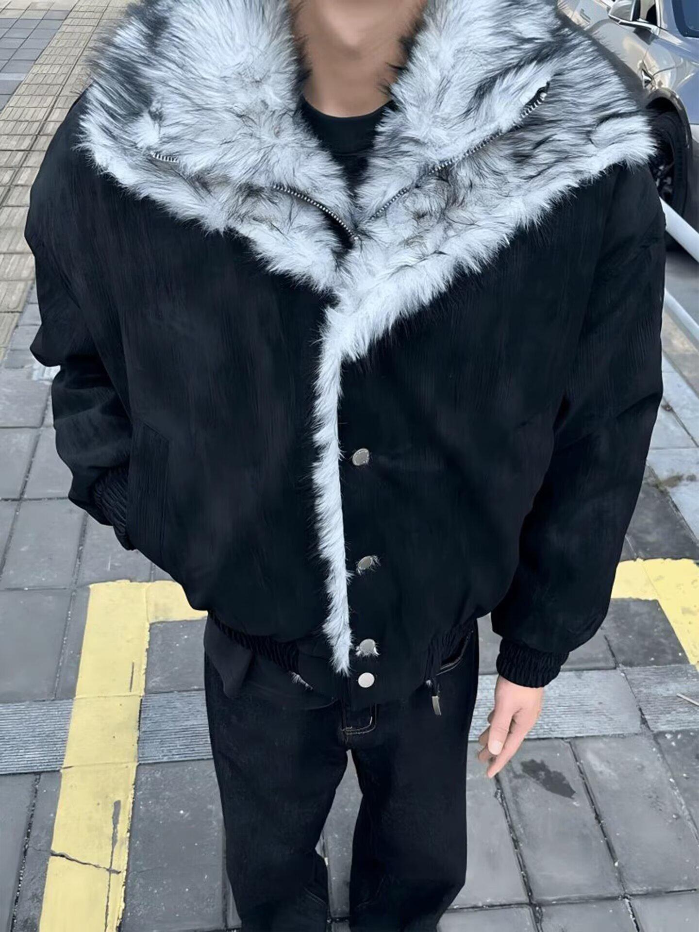 Cross2026 Men`s Winter Thickened Fox Fur