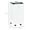 Electric Dehumidifier 10L/day 2.5L Water Tank with 5 Modes 2 Speeds Timer 25x25x50.5cm White