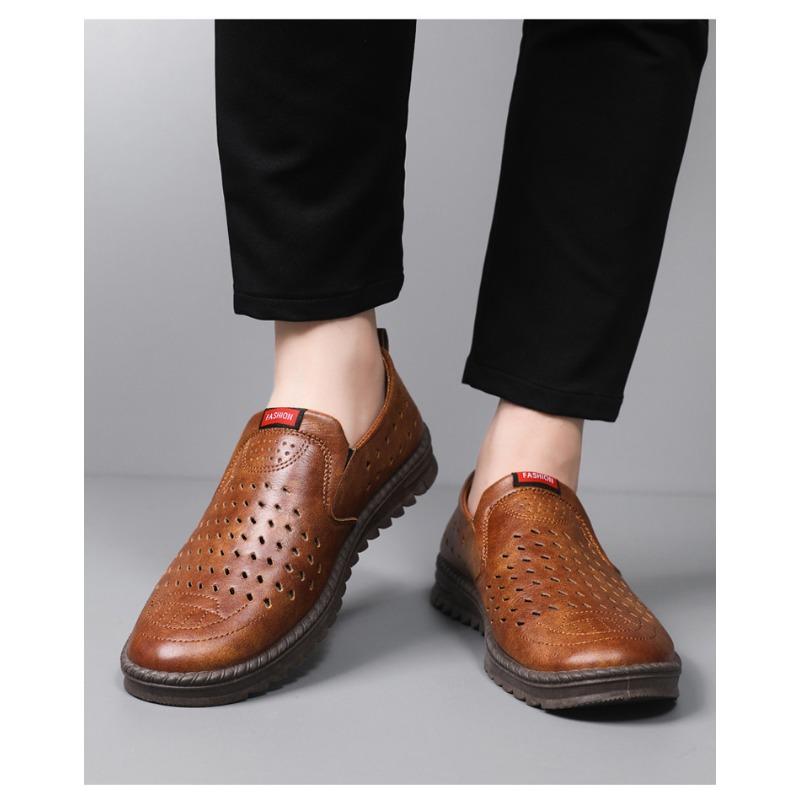 2026 New Men's Business Casual Leather Shoes, Stylish Soft Sole Breathable Fashion Sneakers for Men