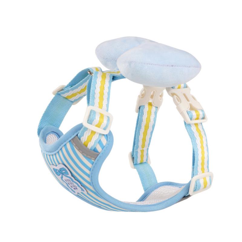 Four-Season Anti-Escape Harness with Bow Tie for Small Dogs - No Choke Leash, Ideal for Pet Walking and Gardening.
