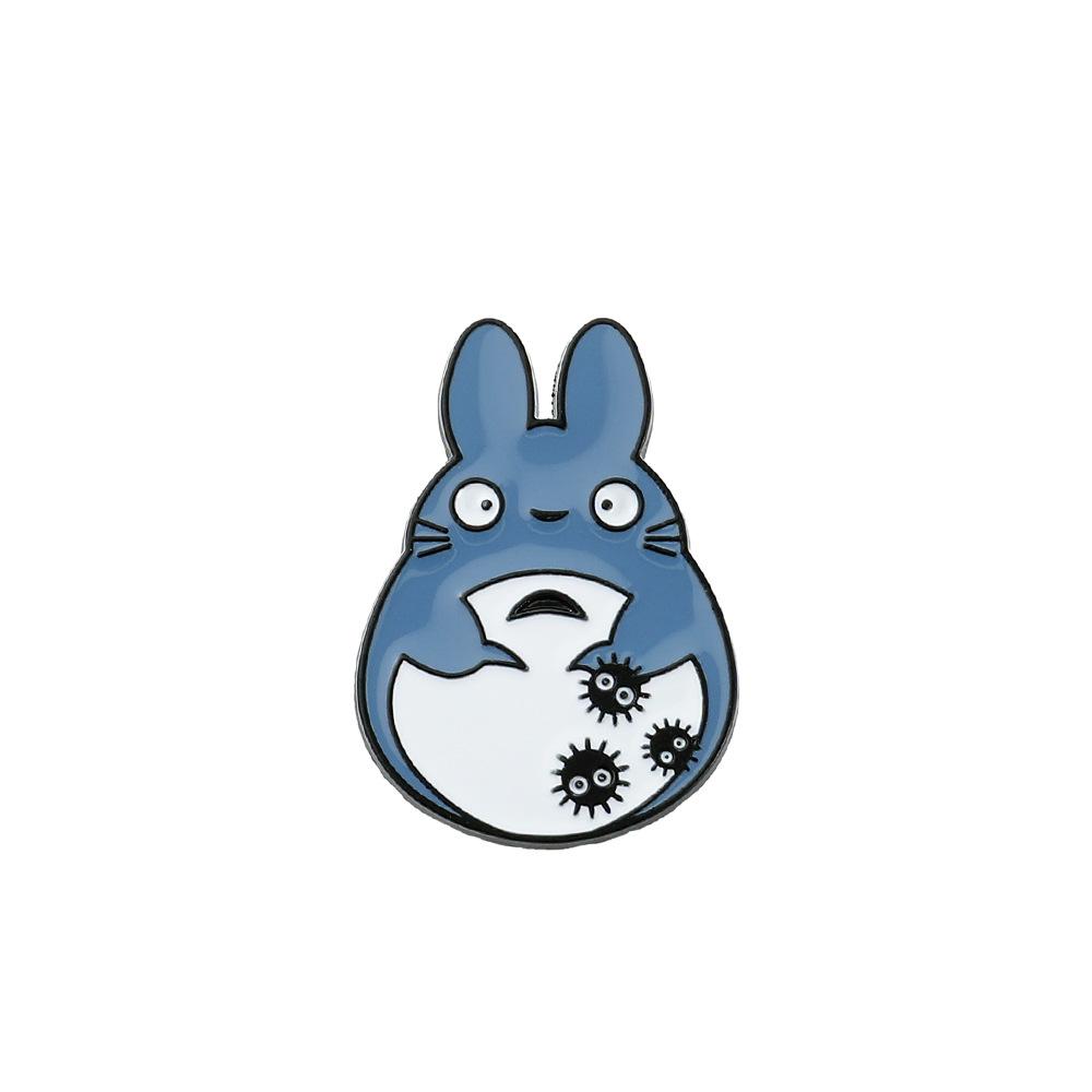 Japanischer Cartoon-Charakter Peripherie-Metallabzeichen niedlicher Chinchilla-Anstecker magisches kleines Mädchen Legierung