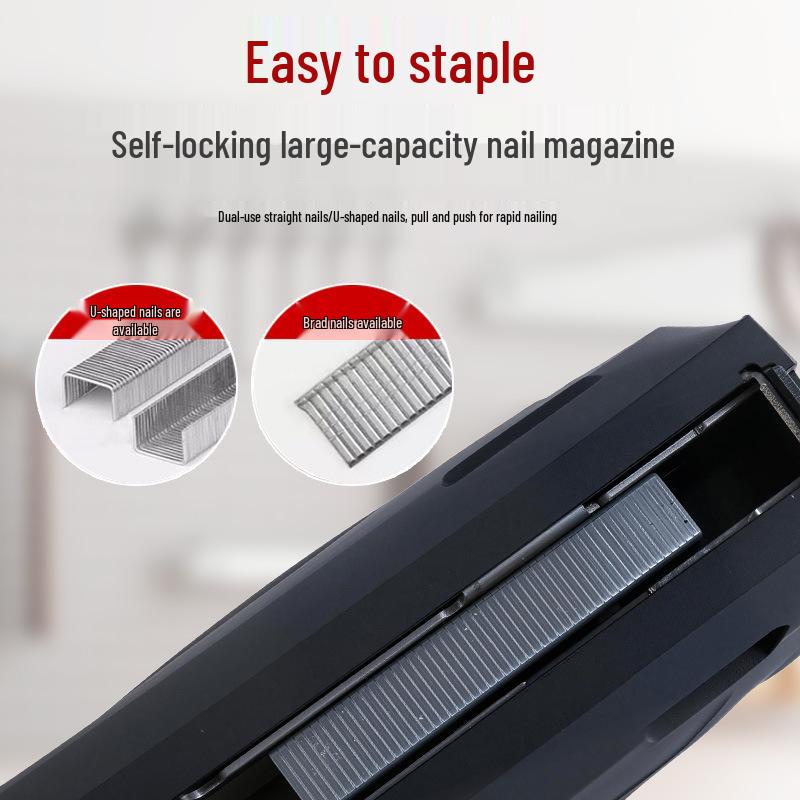 Rechargeable Dual-Use Electric Nail Gun for Home Woodworking