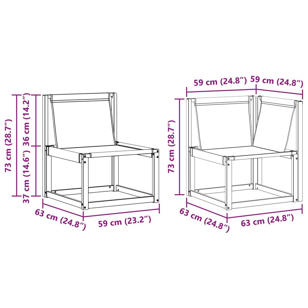 Outdoor Sofa Set with Cushions 6 pcs Natural and Beige