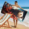 Brown Bear Illustration 2D Flat Print Beach Towel, Large Soft Quick Dry Towel for Beach Camping Swimming.MSTJ0918607