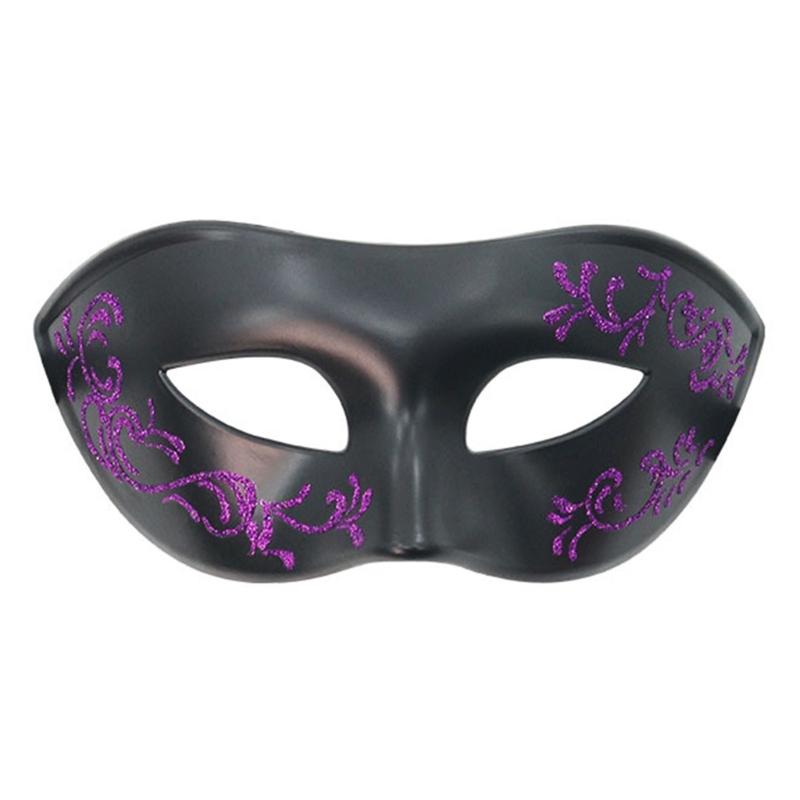 Venezianischer Stil Handbemalte Halbmaske für Kostümpartys Leichter, langlebiger Kunststoff Bequeme Passform Wiederverwendbares Rollenspiel-Accessoire