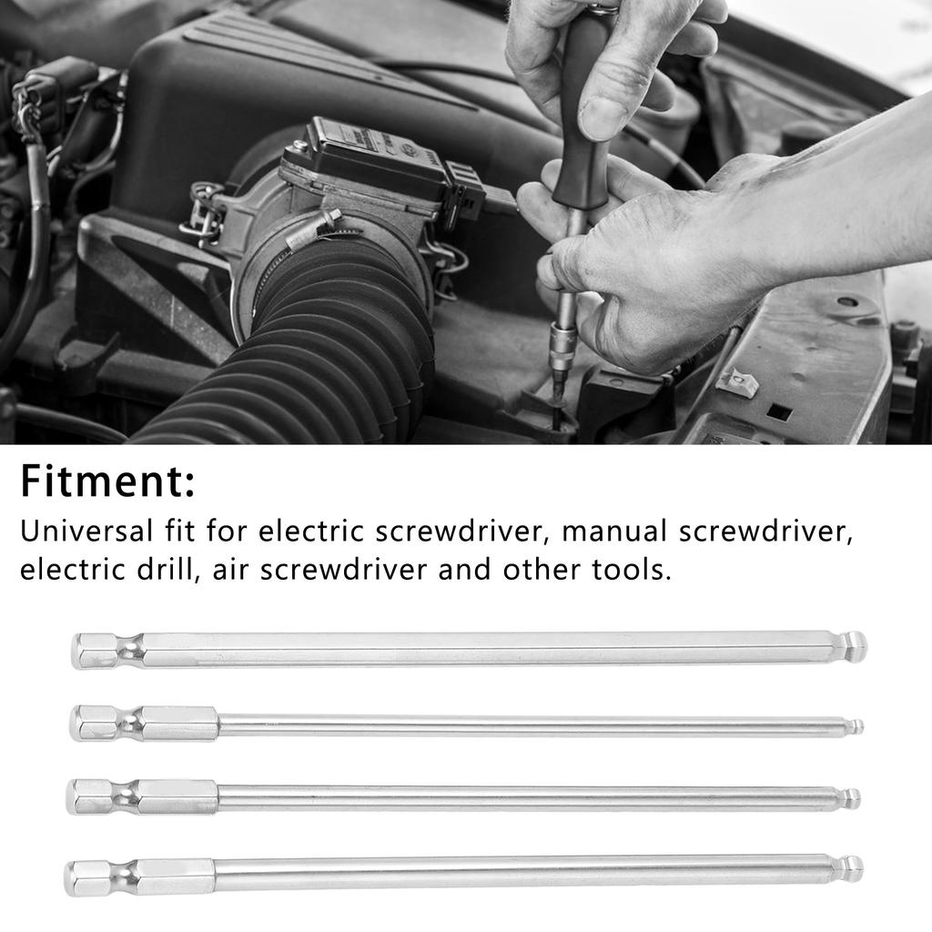 4pcs Hex Screwdriver Bit Set   Steel Magnetic     Head Hex Bits 1Celsius4 Inch Hex Shank