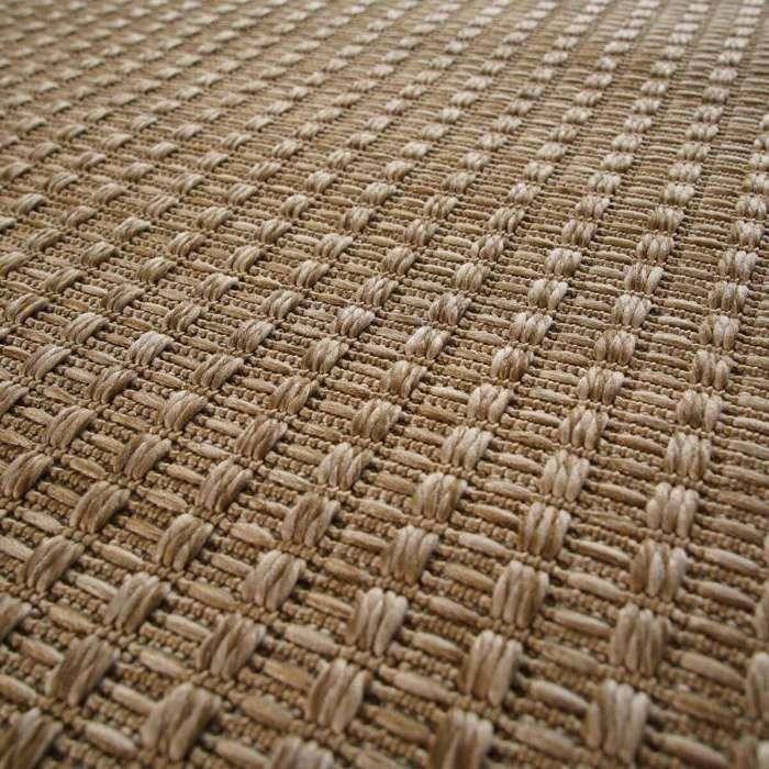 Jute-look Checkerboard Pattern Rug Beige 160x225