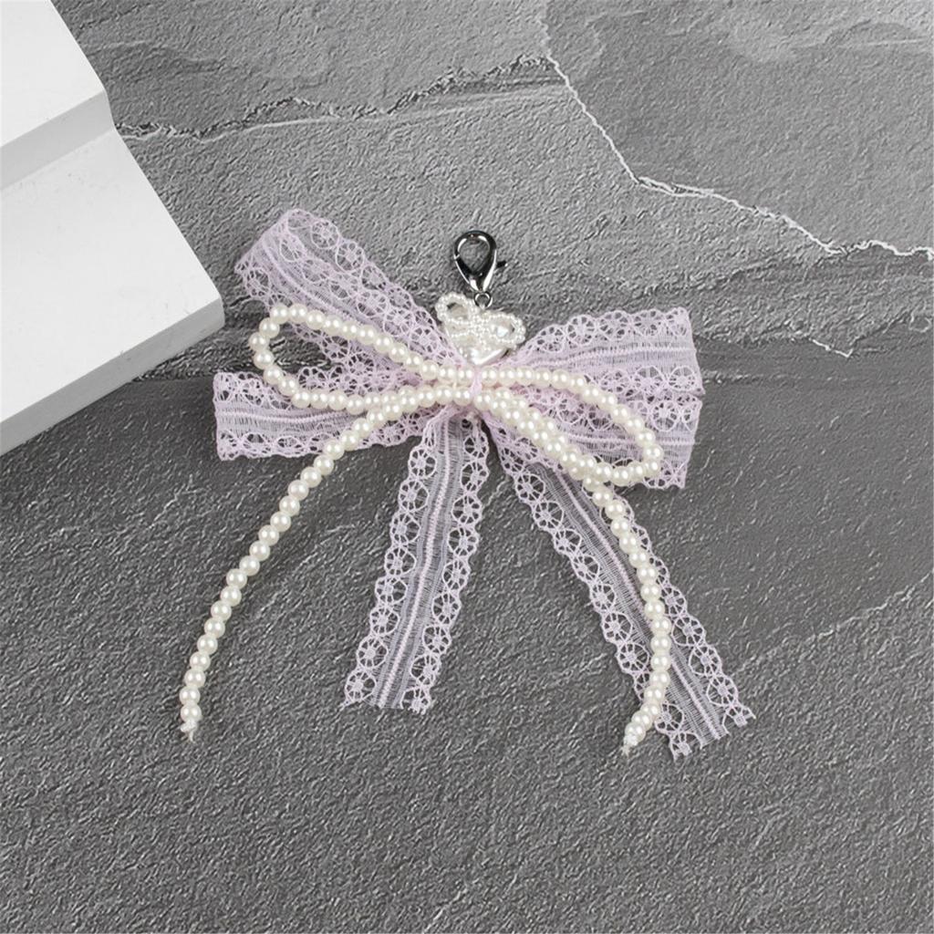 Detachable Shoe Jewelry Shoelaces Charm with Intricate Lace Butterfly Bowknot and Synthetic Pearls Embellishment