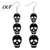 Fashionable Lightweight Earrings for Women 1 Pair Halloween Women, Acrylic Gothic Dangle Earrings, Theme Jewelry Friends Spooky Bat Pumpkin