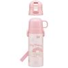 Skater Children's Water Bottle, 2-Way, 470ml (Direct Drinking) or 430ml (Cup Drinking), Sanrio My Melody Big Ribbon, Girls' Stainless Steel, Insulated