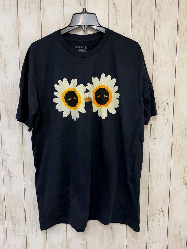 Arcade Fire 2022 Pink Elephant Tour T Shirt Mens Size XL Black Graphic Concert Unisex T-Shirt S