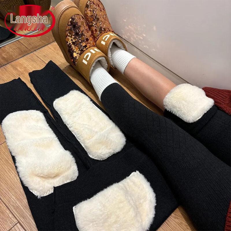 

Женские утолщенные флисовые термобрюки LangSha XL (120-140 jin)