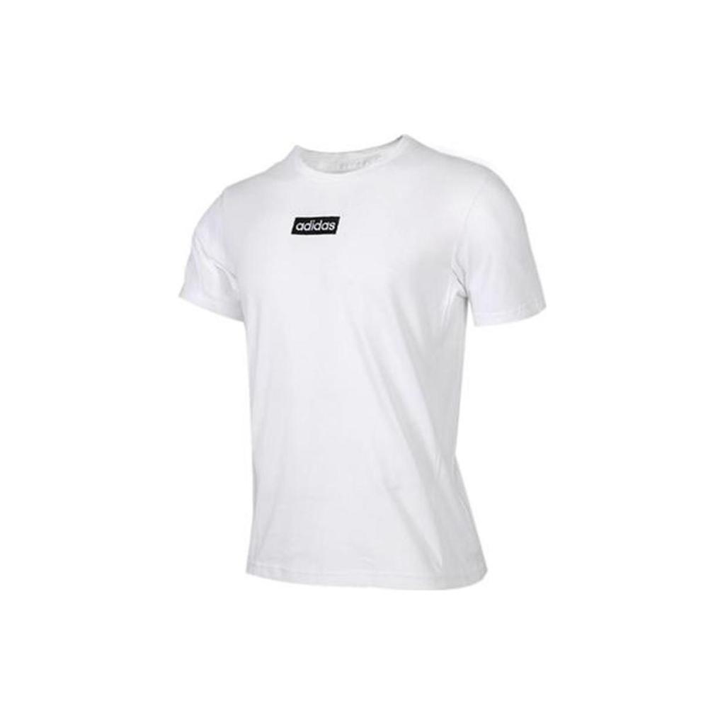 Adidas T Shirts Men's White Crew Neck Moderate Straight Fit EI4675