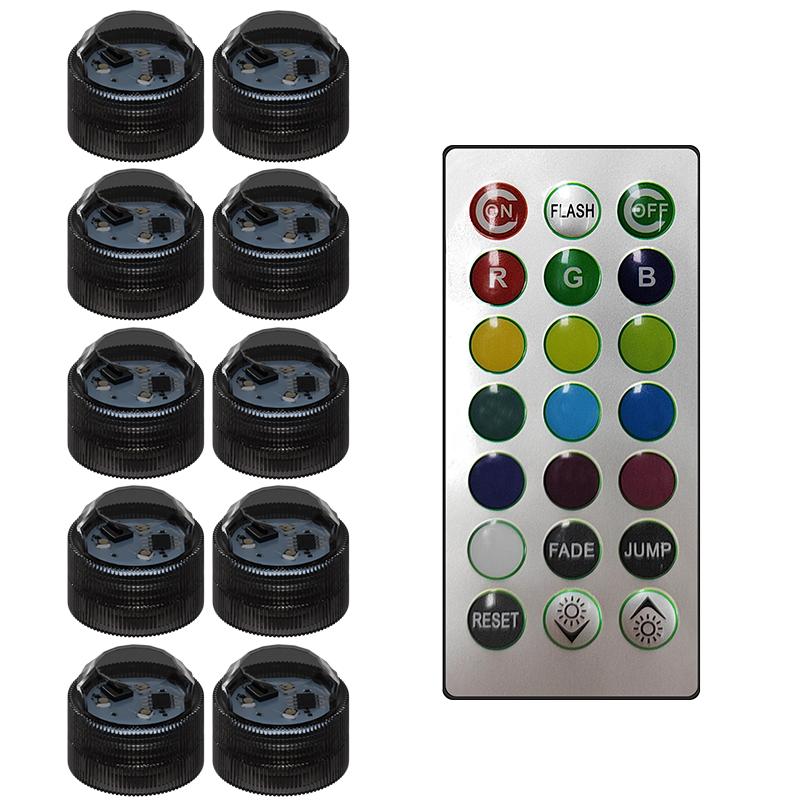 New Wireless Adhesive LED Car Interior Ambient Light Remote Control Decoration Auto Roof Foot Atmosphere Lamp Bicycle Tail Light