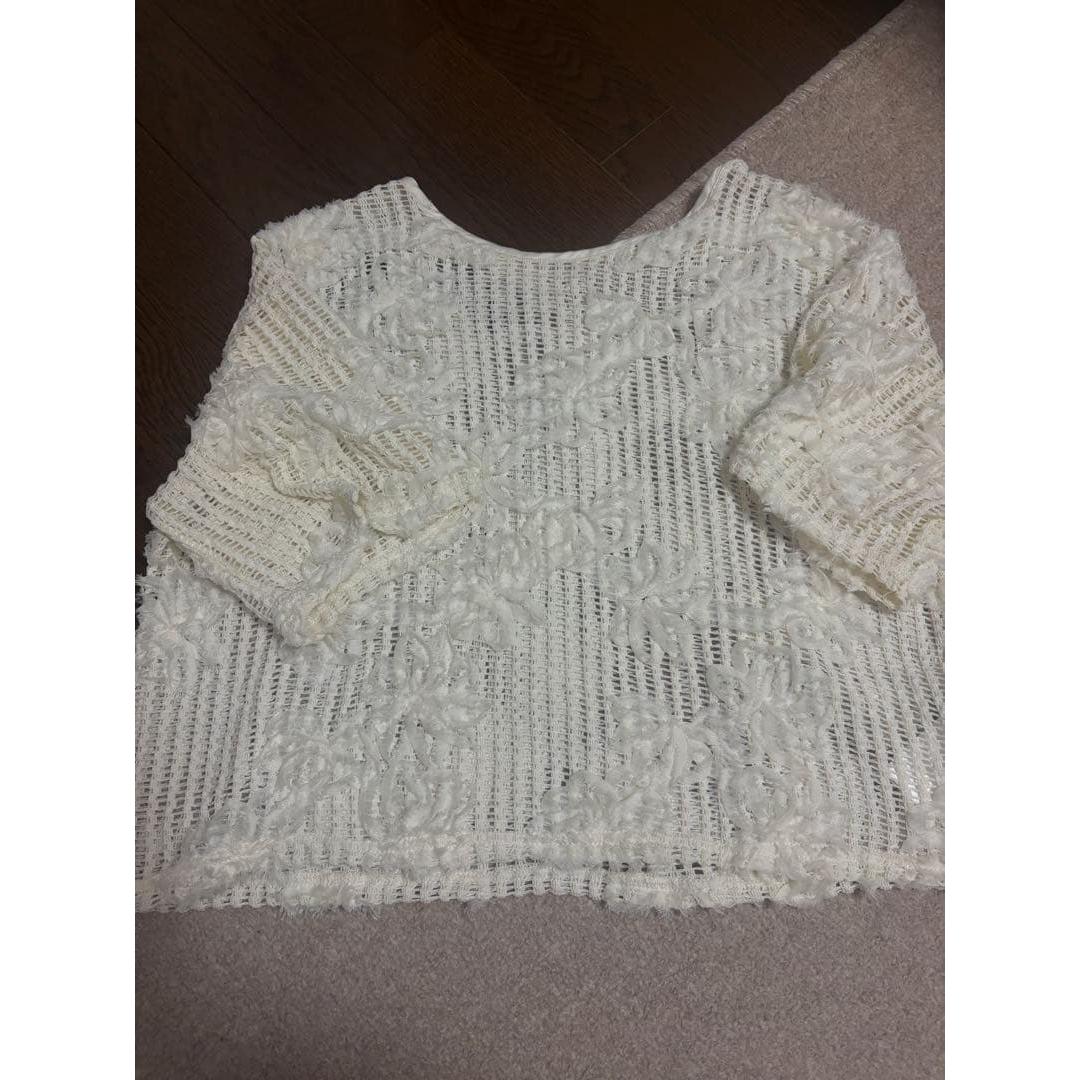 ROPE PICNIC ivory floral see-through