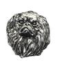 Pekingese, Pekinese, Peke  - Silver-plated Dog Brooch, Elegant Pin, Jacket Lapel Decoration by Art-Dog Brand